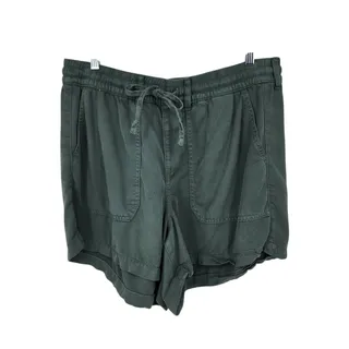 Photo of Torrid Green High Rise Elastic Waist Drawstring Relaxed Pocket Shorts Size 0/L