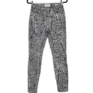 Photo of Frame Denim Black White Cheetah Print High Rise Skinny Fit Jeans NWT Size 25