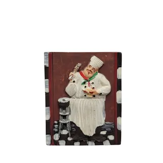Photo of 3D Fat Chef refrigerator magnet 1.5” x 2” approx.