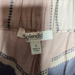 Photo of Splendid Collection Chevron Stripe Maxi Skirt Size Large Pink Blue Boho Coastal