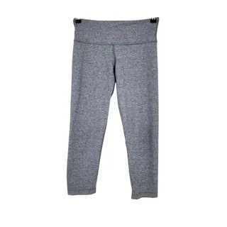 Photo of Lululemon Heathered Gray Cropped High Rise Athletic Soft Leggings Size 4