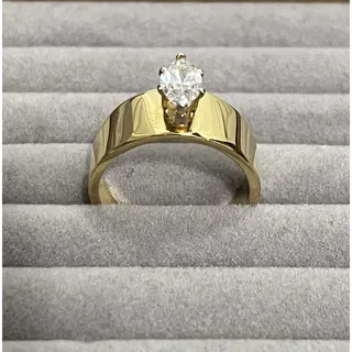 Photo of 14K GE ESPO Solitare Engagment Ring featuring a Marquise Cut Stone Sz 8.75