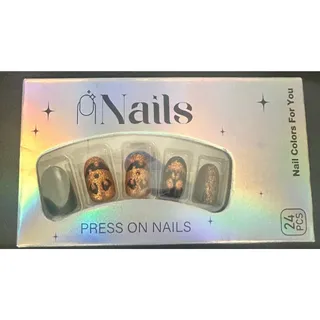 Photo of ArovFam Halloween Sparkly Pumpkin Press On Nail Set 24 piece Fake Nails