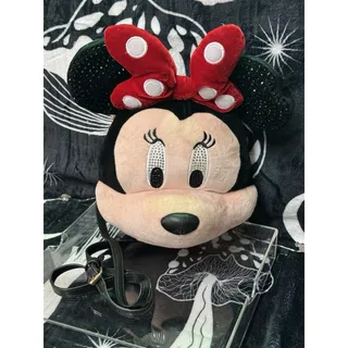 Photo of Disney x Aldo Minnie Mouse Plush Crossbody Handbag with Rhinestones 6”