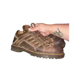 Photo of Vintage Y2K Dr. Martens Distressed “Keith” Brown Leather Utility Low Boots/Shoes
