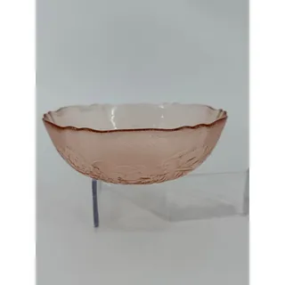 Photo of Vintage Indiana Glass Tiara Pink Sandwich 6" Floral Cereal Dessert Bowl USA