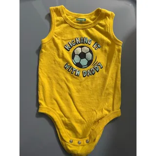 Photo of Garanimals Sleeveless Statement Bodysuit Infant Size 18 M Novelty Yellow