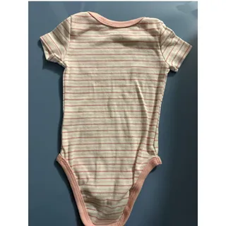 Photo of Juicy Couture Pink Striped Bodysuit Infant Girls Size 0/3 Months Short Sleeves
