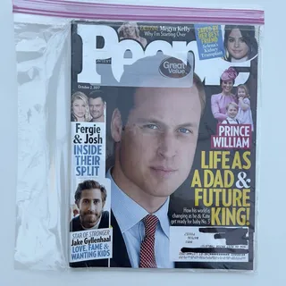 Photo of People magazine Oct. 2, 2017, Prince William - Fergie & Josh - Jack Gyllenhaal