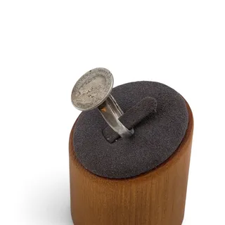 Photo of Vintage Handmade King George V British Coin Ring Artisan