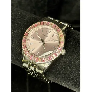 Photo of Isaac Mizrahi Live! Japan Movt Stainless Steel Base Pink Dial Silver Tone Watch