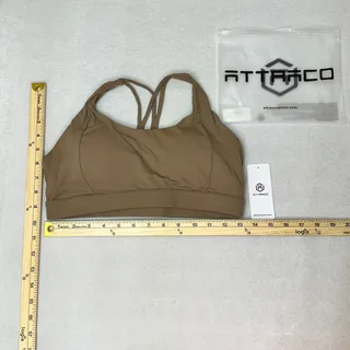 Photo of ATTRACO Women Strappy Back Sports Bra Removable Pads Medium Support Workout Yoga Athletic Bra