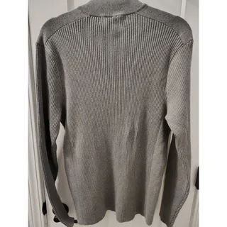 Photo of NEW Michael Kors Quarter-Zip Mens XL Gray Pullover Sweater Logo Long Sleeve