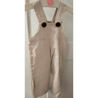 Photo of Amish Handmade Toddler Boys Tan Cotton Overalls