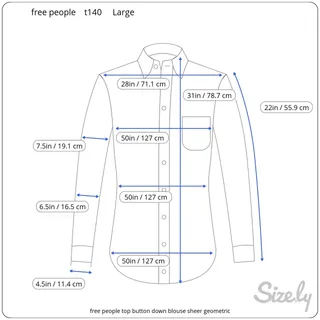Photo of free people top button down blouse sheer geometric 