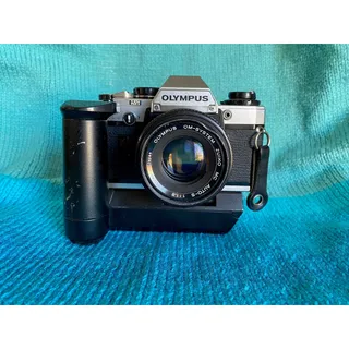 Photo of Olympus OM-10 35mm film Camera om 50mm f1.8 Lens winder