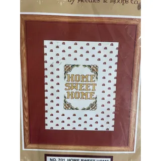 Photo of home sweet home cross stitch kit