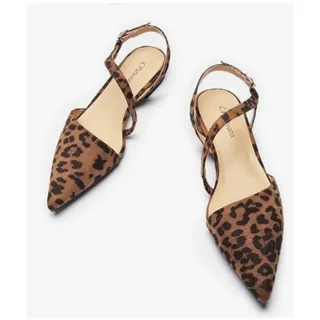 Photo of C.Paravano Women’s Leopard Pointed Toe Slingback Flats Sandals Size 6 New
