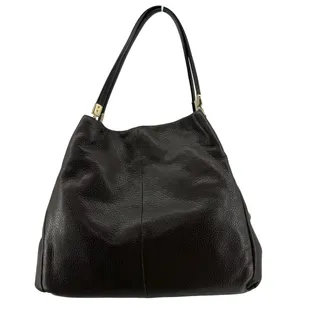 Photo of Coach Madison Leather Small Phoebe Shoulder Bag Pebble Grain