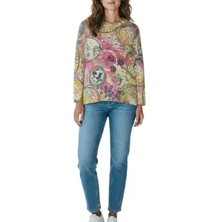 Photo of MADE IN ITALY Knit Top Women M Abstract Shimmer Fairy Cottagecore Preppy Boho 