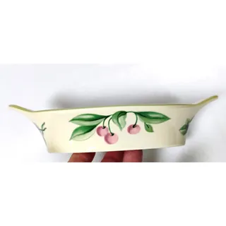 Photo of Pfaltzgraff Garden Party Au Gratin Dish 8" Oval Cottagecore Farmhouse Fruit