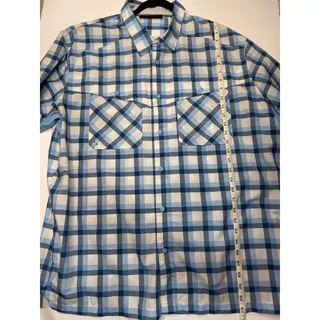 Photo of Under Armour Tide Chaser Mens Blue Plaid Performance Fishing Button Down Shirt
