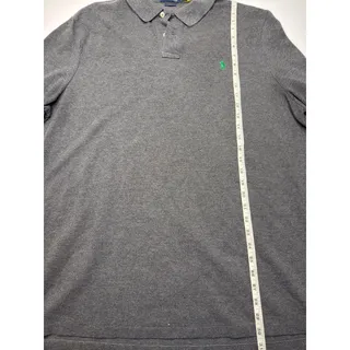 Photo of Polo Ralph Lauren Mens Charcoal Gray Cotton Mesh Polo Green Pony Short Sleeve