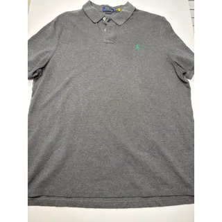 Photo of Polo Ralph Lauren Mens Charcoal Gray Cotton Mesh Polo Green Pony Short Sleeve