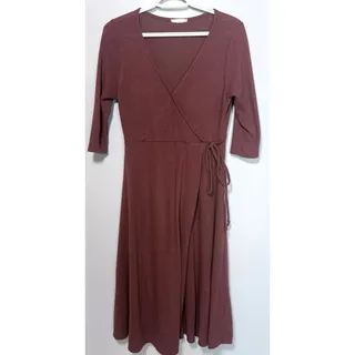 Photo of Altar'd State Burgundy Wrap Dress