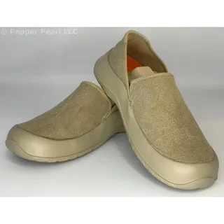 Photo of Khaki Canvas Size Men's 17 Unisex Espadrille Mule Slip On Comfort Shoe