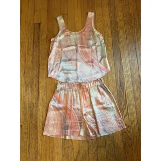 Photo of Rails Top Shorts Set Womens Small Extra Small Pastel Marble Ida Leighton Lounge