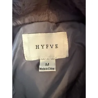 Photo of HYFVE Faux Fur Jacket Womens Medium Gray Plush Short Coat Soft Polyester Winter
