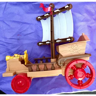 Photo of Disney Jake and the Neverland Pirates Sail Wagon Pirate Ship Toy Car Mattel