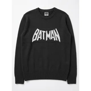 Photo of Batman Knit Sweater Men's Medium Black Crewneck Pullover