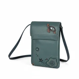 Photo of Chala Handbags Turtle Starfish Phone Xbody Wallet Teal Navy