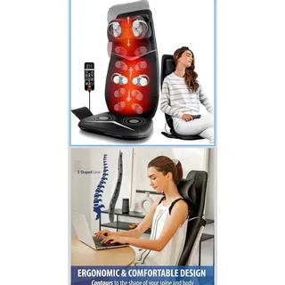Photo of Zyllion Shiatsu Neck and Back Massager with Heat for Chair