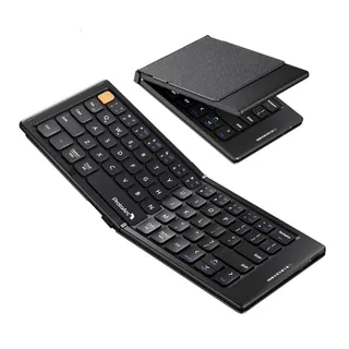 Photo of ProtoArc XK04 Foldable Bluetooth Keyboard 3-Device Phone Tablet Black