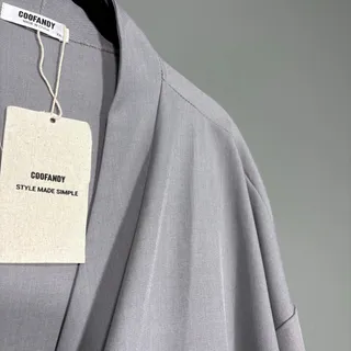 Photo of Coofandy NWT Gray Oversized Shirt Jacket - Size XXL - Mens Minimalist Streetwear