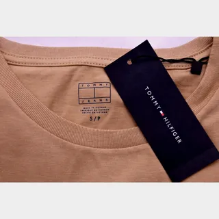 Photo of Tommy Jeans Men’s S Beige Graphic T-Shirt Athletics Logo NWT