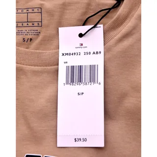 Photo of Tommy Jeans Men’s S Beige Graphic T-Shirt Athletics Logo NWT