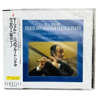 Photo of Mozart 3 Sonatas for Flute & Piano CD Gazzelloni 1989 SEALED OBI Japan Import