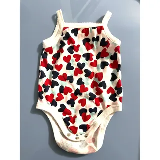 Photo of Garanimals Sleeveless Girls Bodysuit Infant Size 3-6 Months Multicolor Hearts