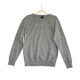 Photo of J. CREW Cotton Sweater Sz L Raglan Texture Cottage Streetwear Normcore Unisex