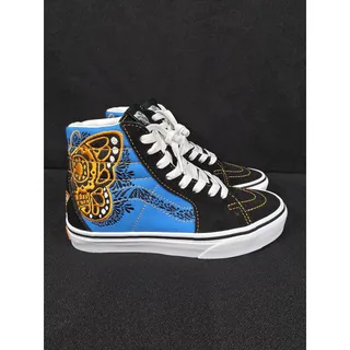 Photo of Vans Sk8-Hi Día de los Muertos Skull Embroidered High Tops Size 5W / 3.5M
