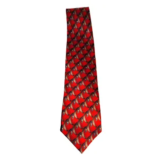 Photo of Richards Hassis Classic Silk Neck Tie Red Handmade USA Preppy Heritage 59" x 4"
