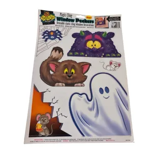 Photo of Vintage 90s Mello Smello "Frightful Fun" Magic Cling Window Peeker|Ghost,Monster