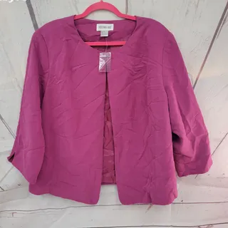 Photo of Studio 101 Pink Cardigan Jacket Size 1X Long Sleeve