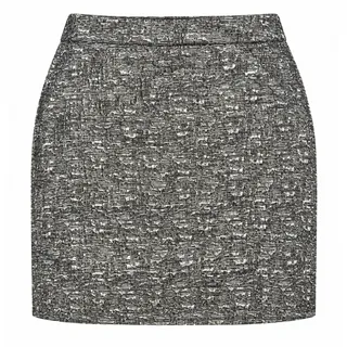 Photo of Banana Republic Size 14 Mini Skirt Gray Silver Textured Preppy Classic Glam
