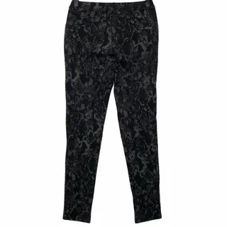 Photo of NWT ANTHROPOLOGIE SANCTUARY Grease Snakeskin Ponte Skinny Pants XS Black Gray