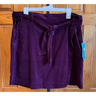 Photo of Draper James RSVP Women’s Corduroy Wrap Skirt Purple Plum Size XL NEW w/Tags